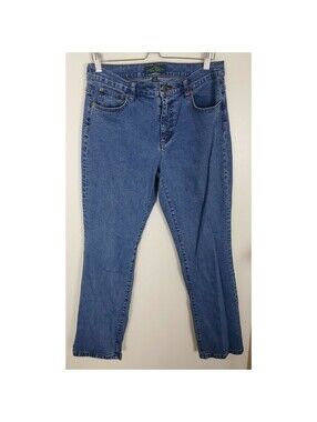 Ralph Lauren Jeans Size 12 Women's Vintage Straight Denim Classic RL